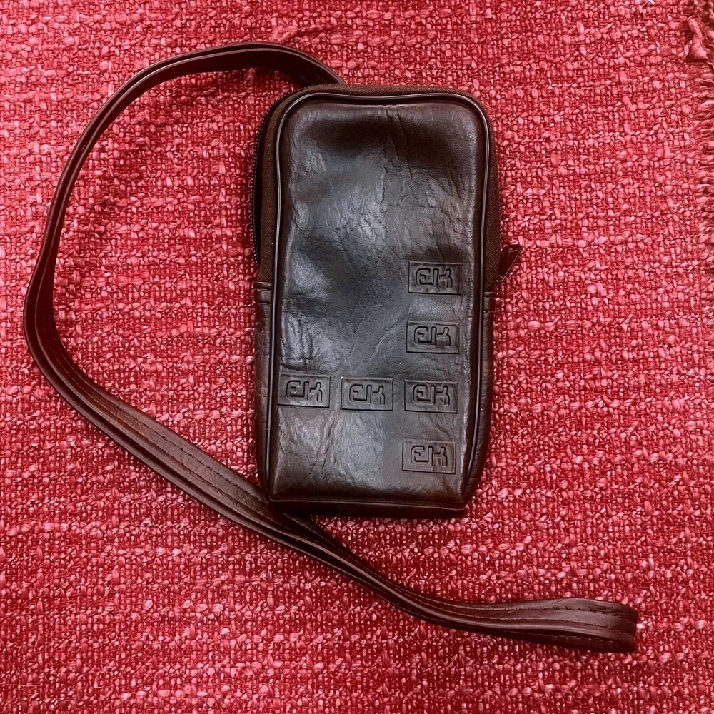 Rare VTG Eastman Kodak EK Brown Camera Bag‎ Phone Holder With Belt Clip On Back
